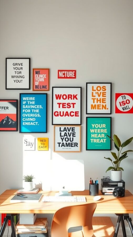 Motivational Wall Decor Inspirational wall art in home office