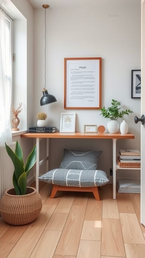 Dedicated Mindfulness and Recharge Zones Mindfulness corner in home office