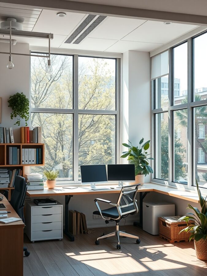 Natural light in home office