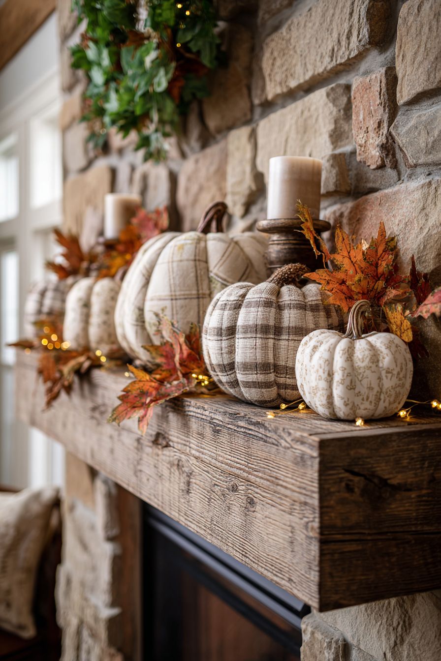 Decorate with Fabric Pumpkins