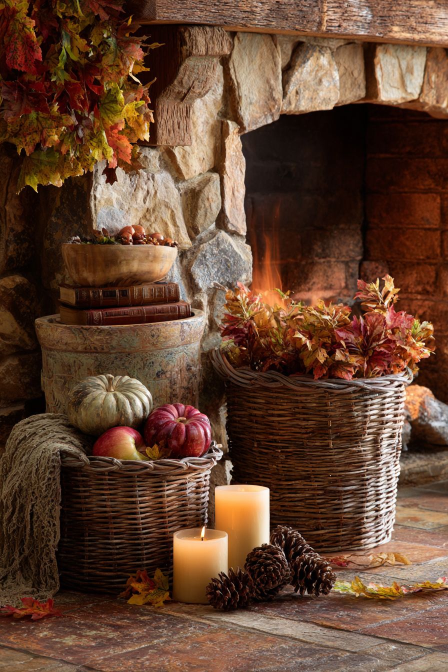 Use Woven Baskets for a Natural Look