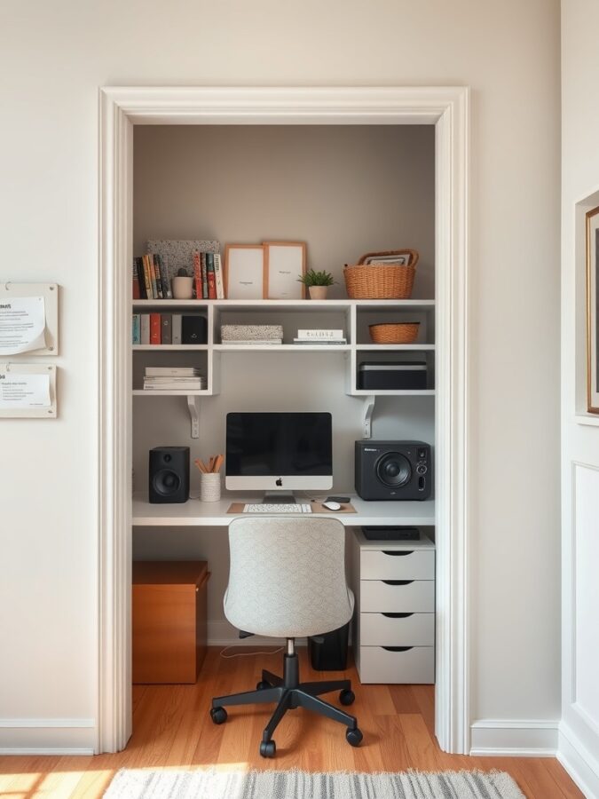 Closet office conversion