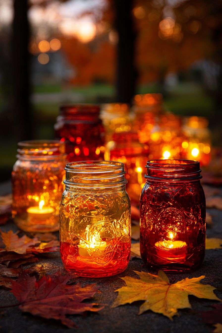Maximize Mason Jars As Fall Lanterns