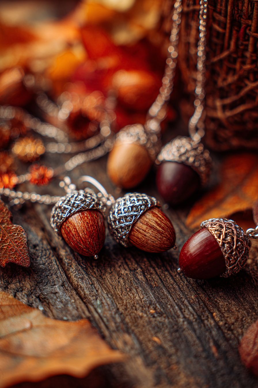 Design Acorn Jewelry With Wire Wrapping