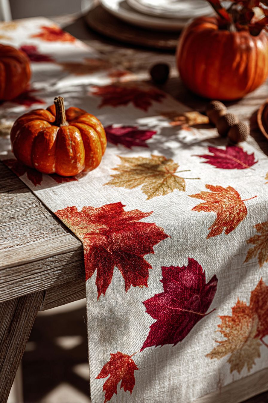 Create Leaf-Print Table Runners