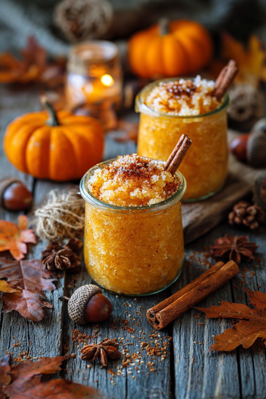 Organize Pumpkin Spice Sugar Scrubs