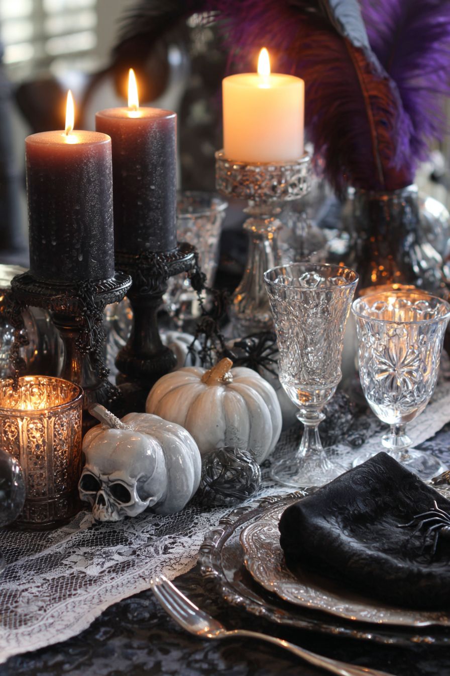Velvet Spider Table Accents