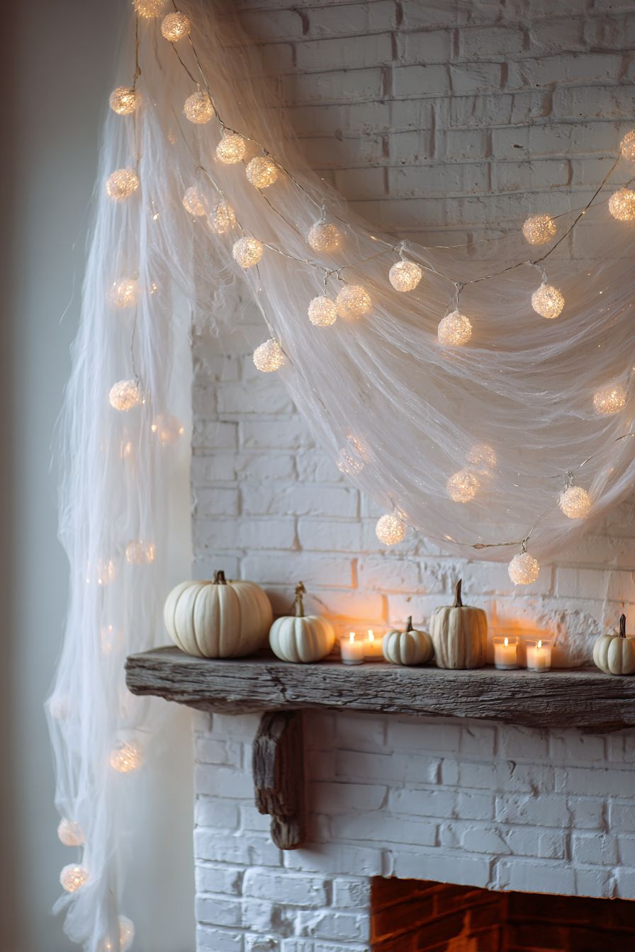 Construct a Ghostly Garland with Cheesecloth
