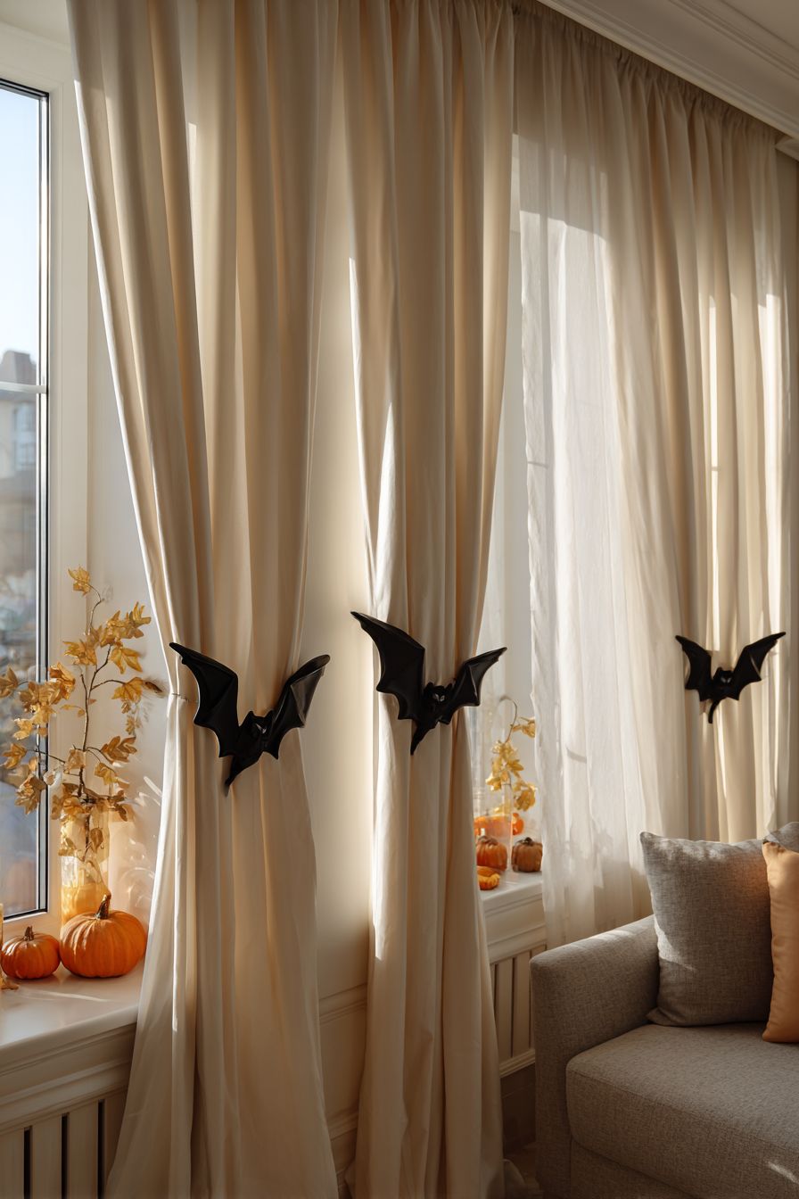Adorn Curtains with Bat Clips