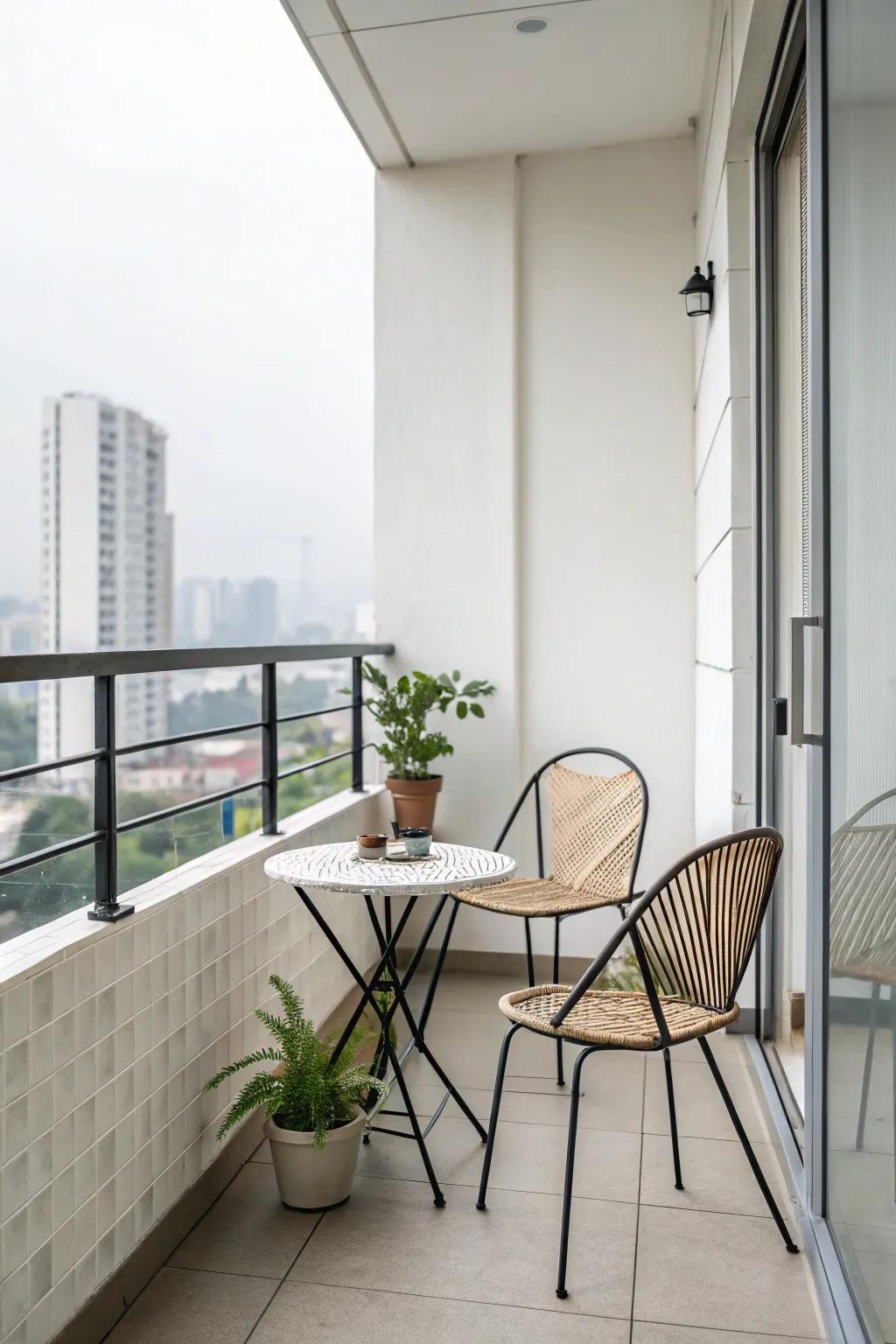 Minimalist balcony design