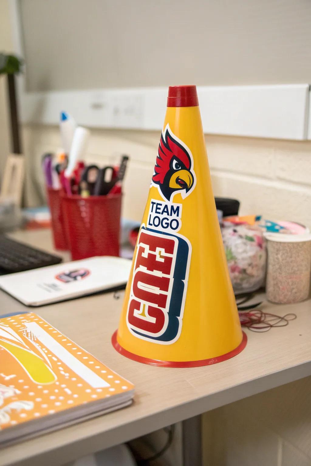 Vinyl decals provide an easy and sleek way to personalize your megaphone.