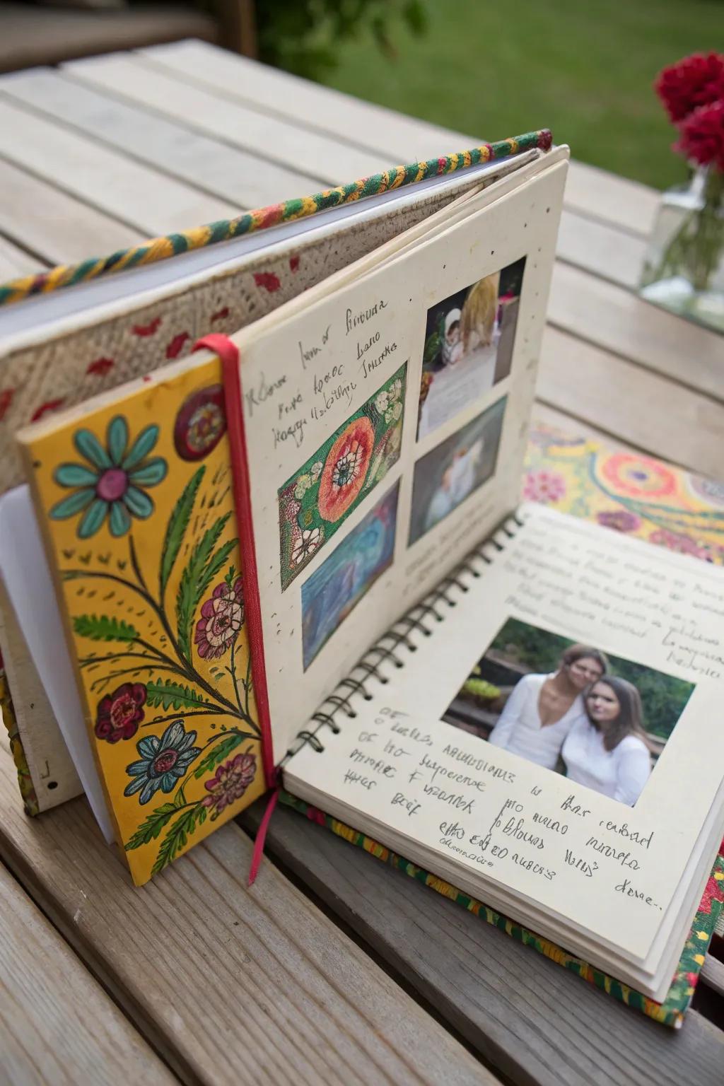 A handcrafted photo scrapbook to preserve unforgettable memories.