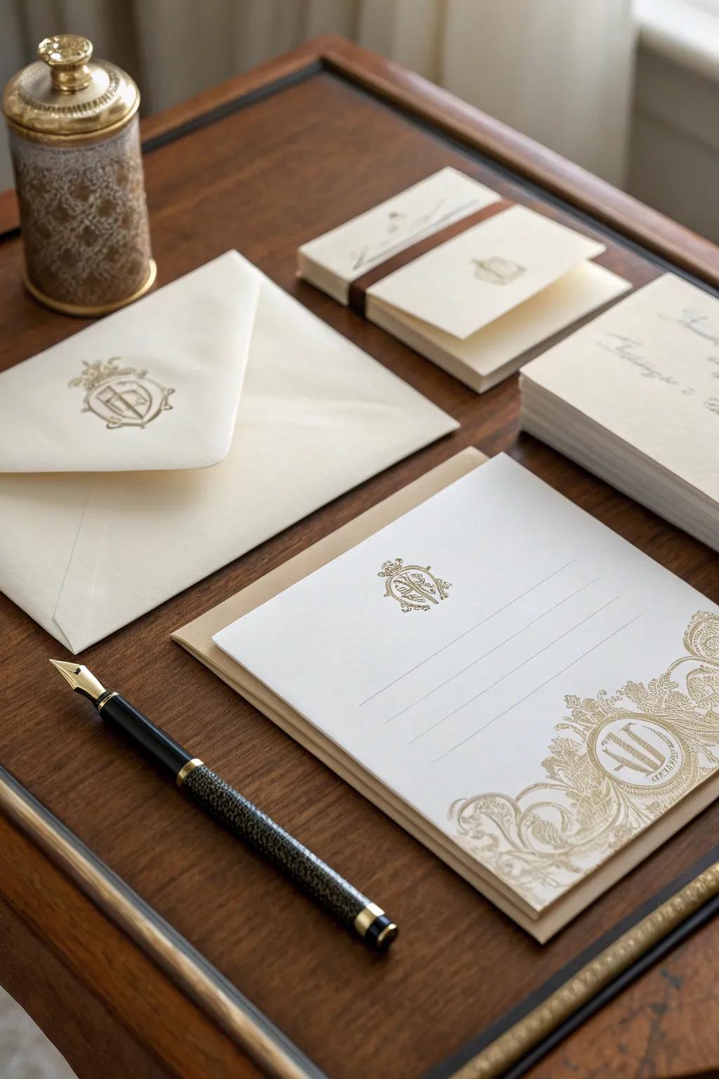 Personalized stationery for meaningful correspondence.