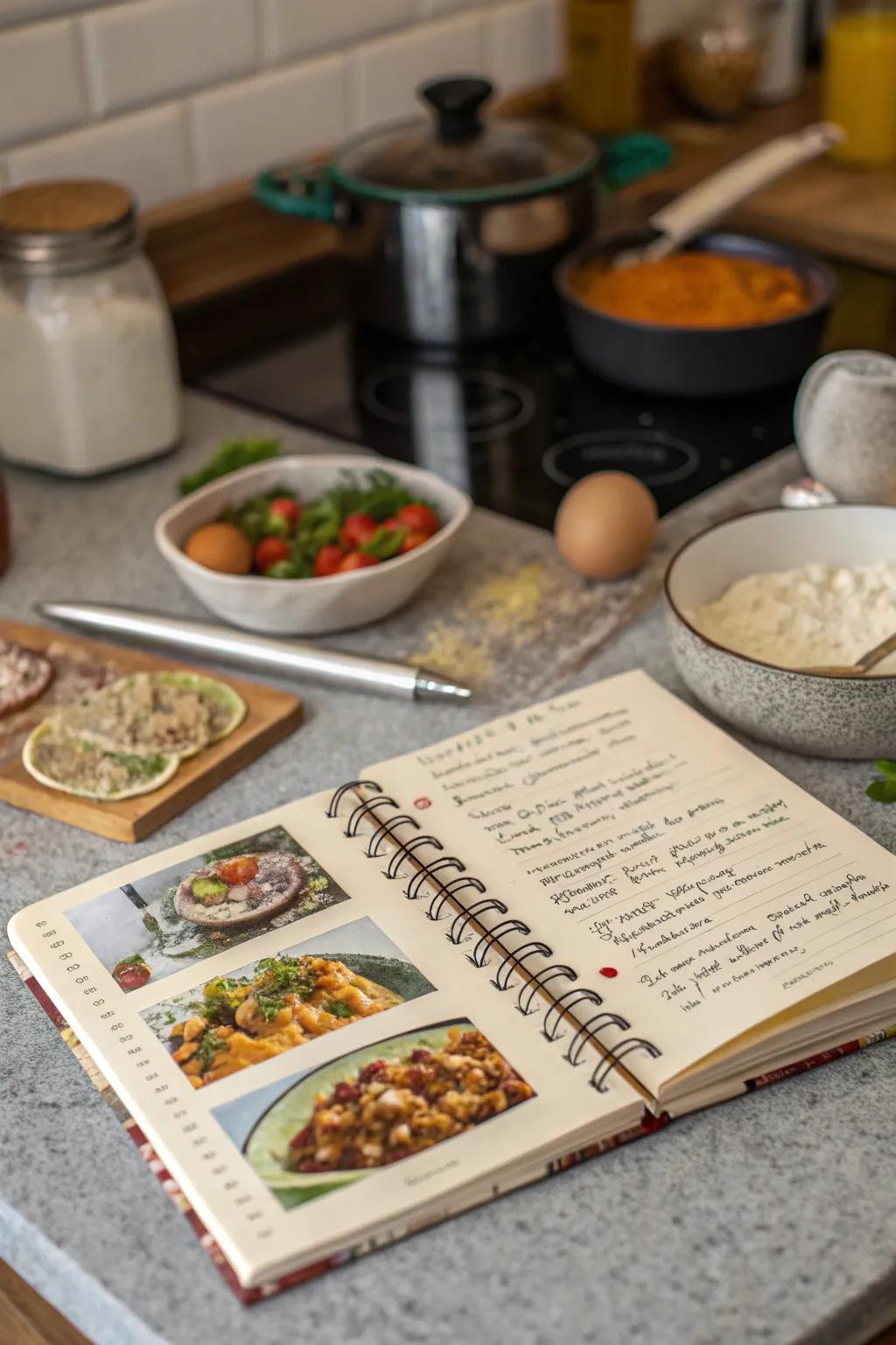 A DIY recipe book to inspire cooking adventures.