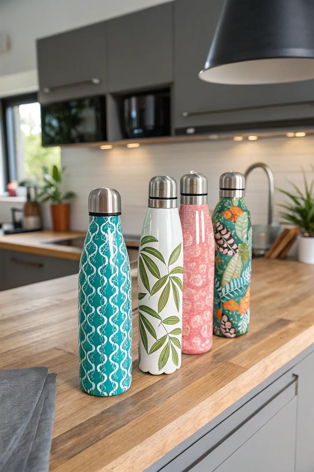 Eco-friendly water bottles combining style and sustainability.