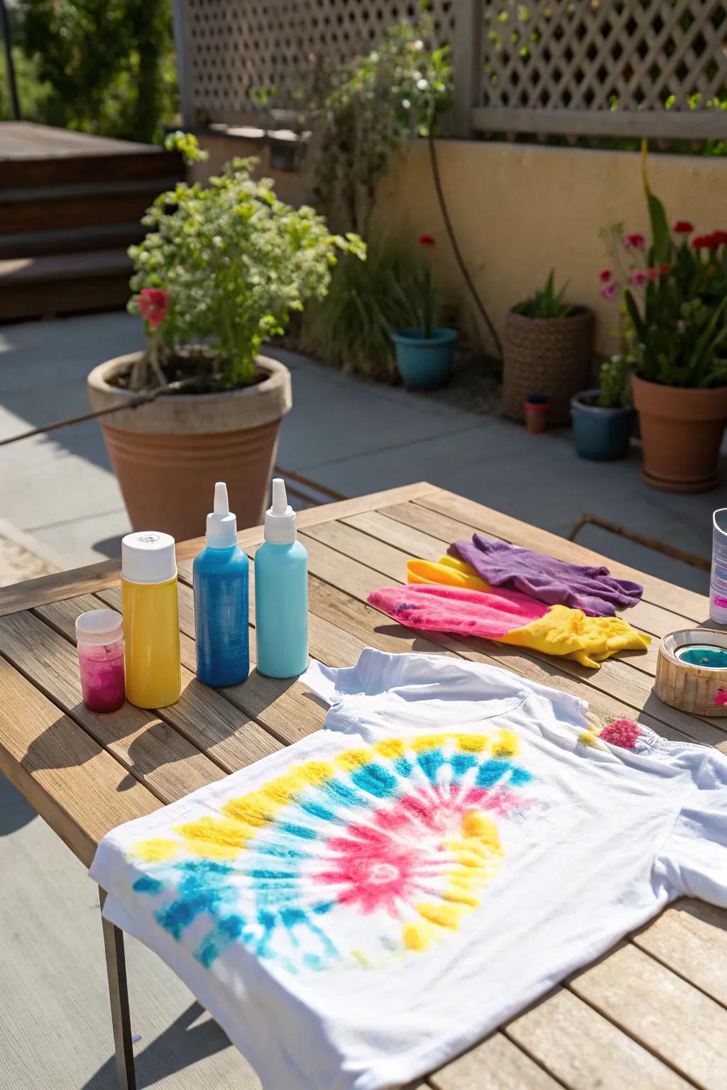 DIY tie-dye kit for creating vibrant, personalized clothing.