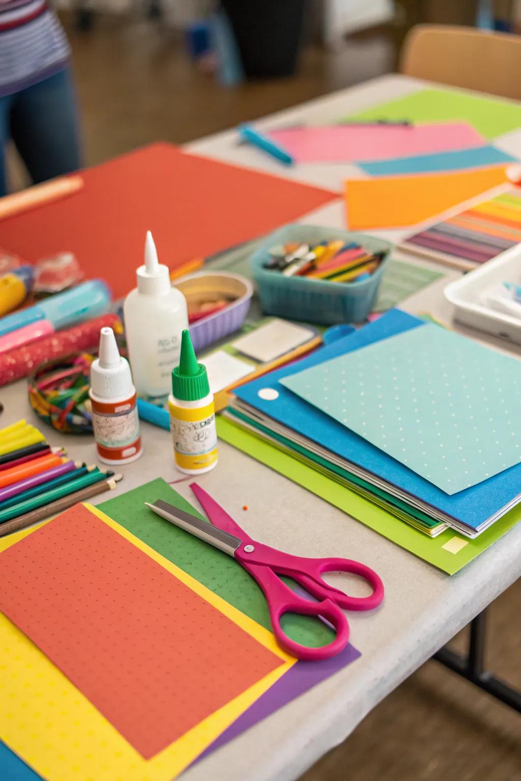 Crafting supplies for imaginative projects