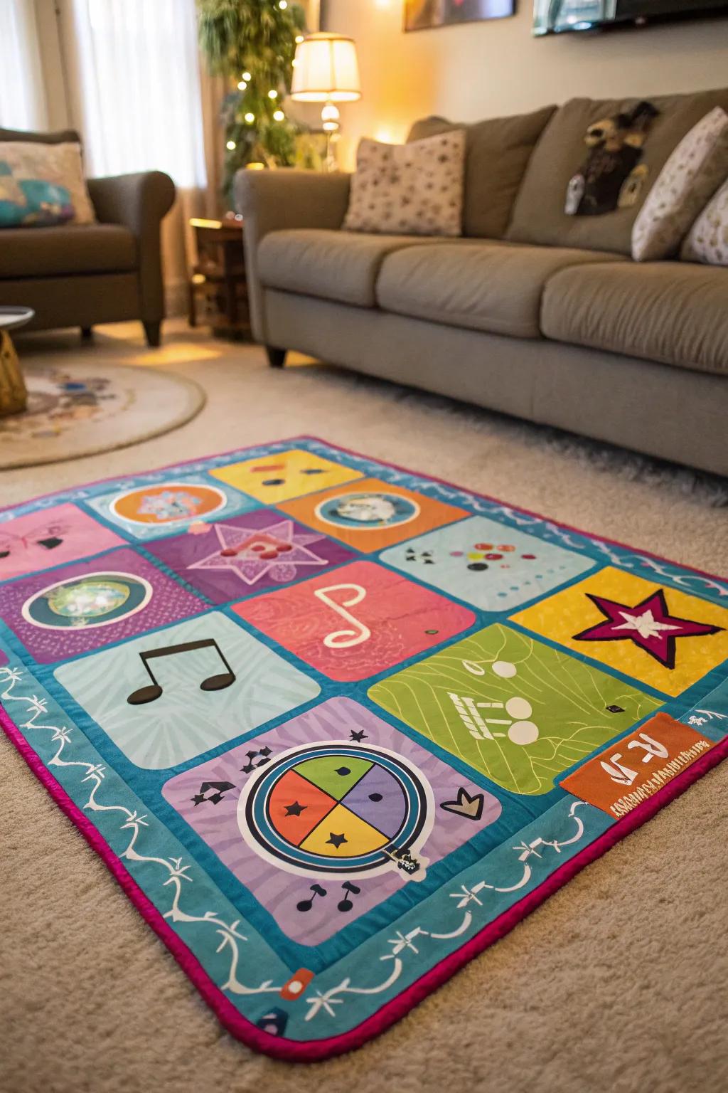 Interactive dance mat for kids