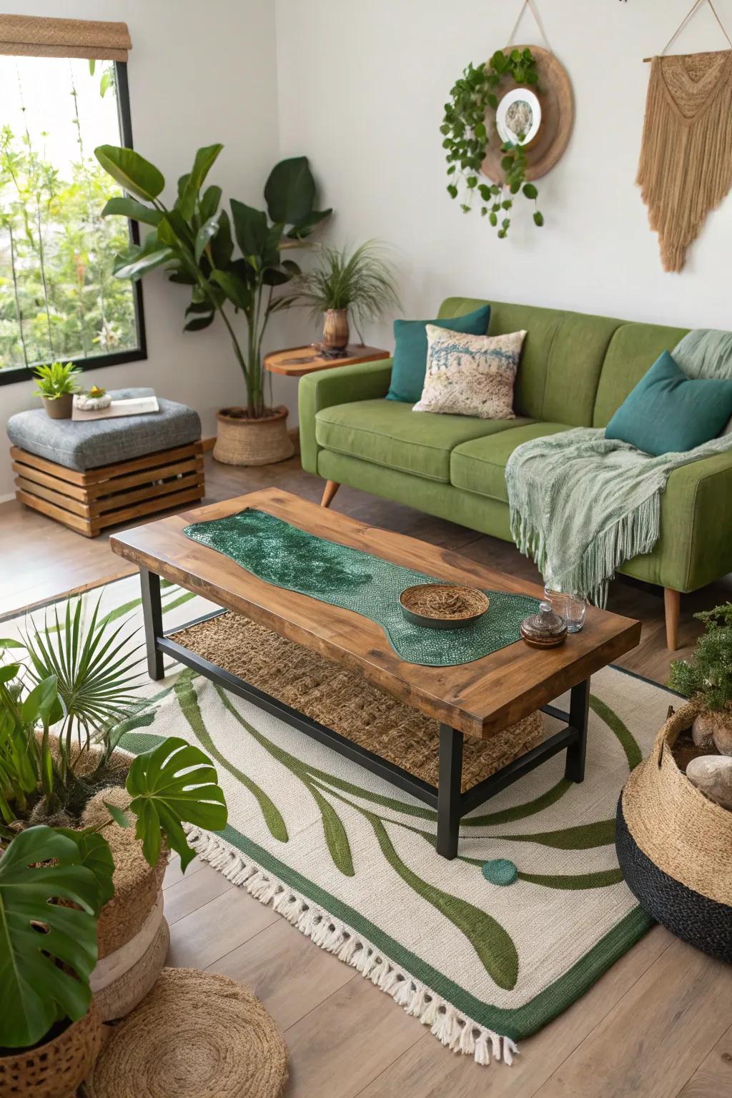 Choose sustainable materials for eco-friendly river tables.