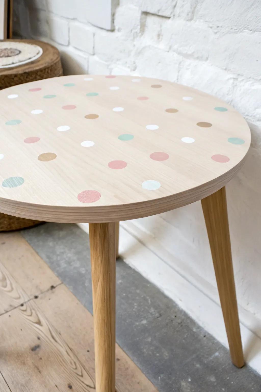 Bring playful charm to your space with colorful polka dots.