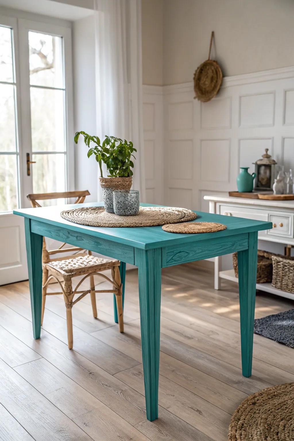 Add a bold splash of color to brighten your minimalist space.