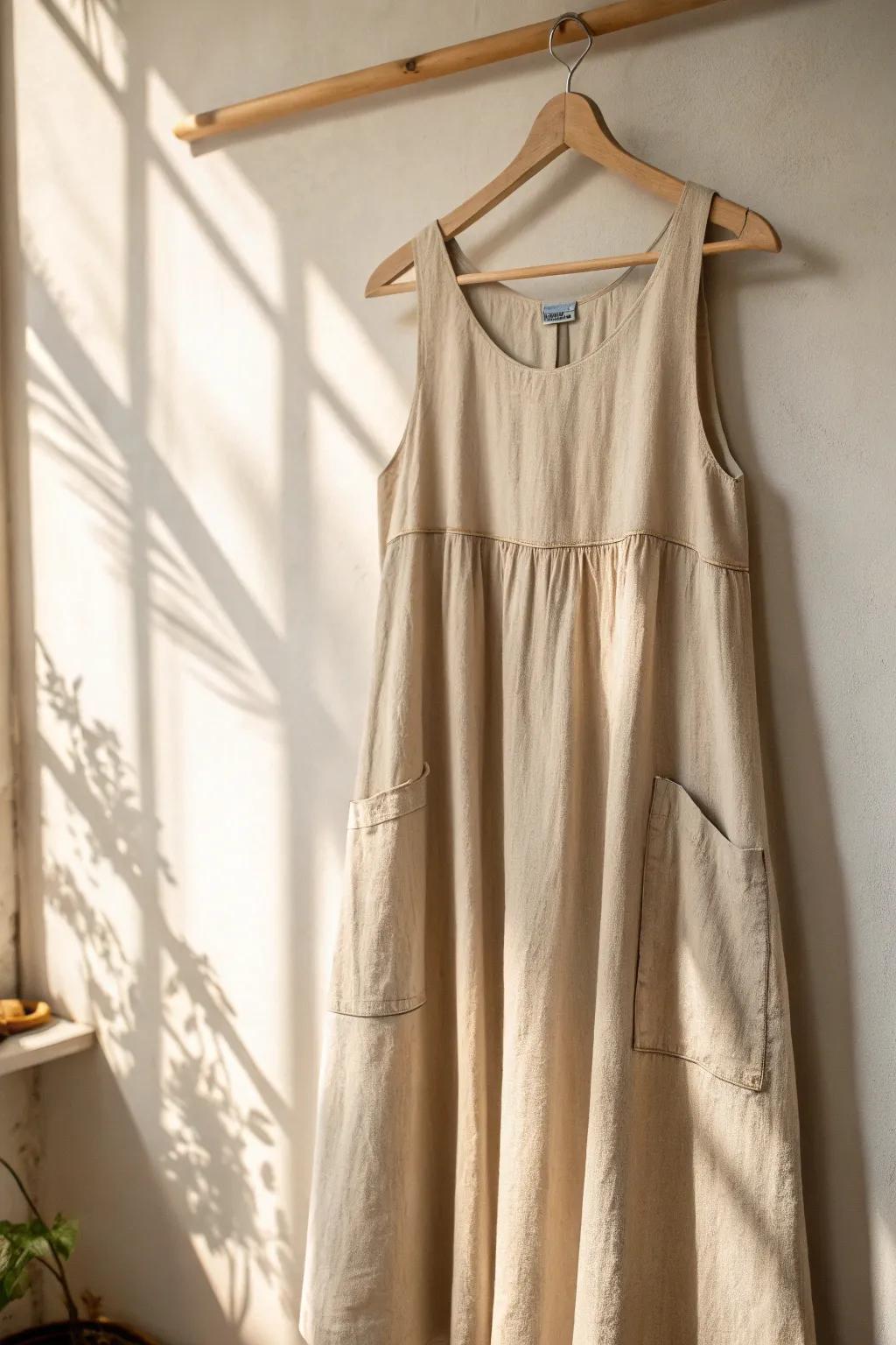 Add discreet pockets to your dress for practical elegance.