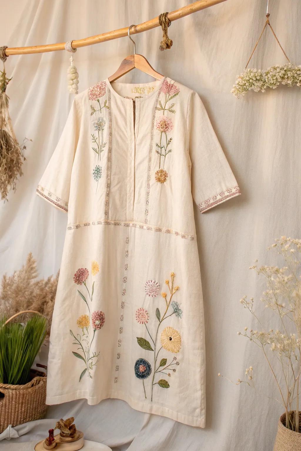 Add colorful patches for a bohemian-inspired dress makeover.