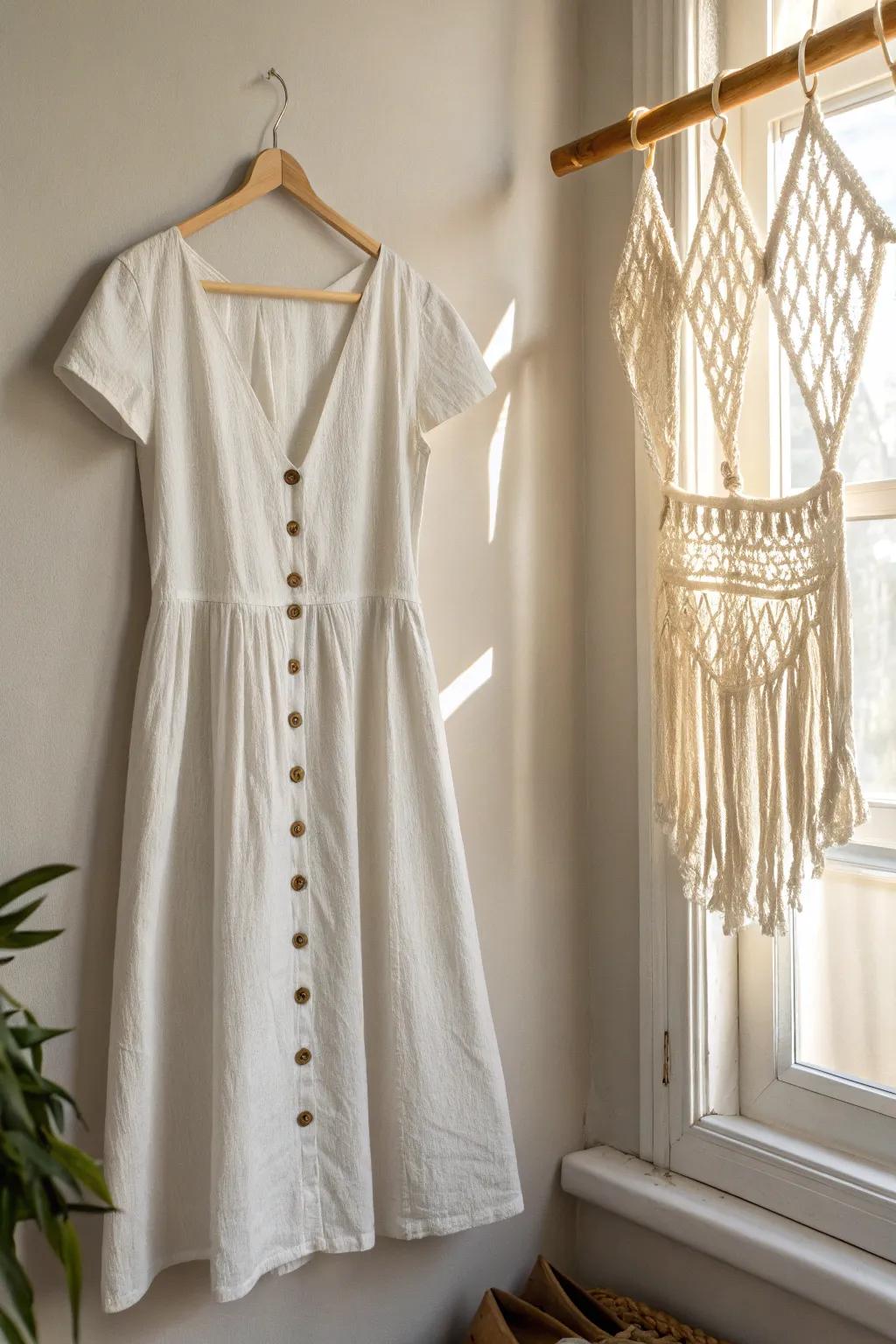 Wearing your dress backwards can create an unexpected and stylish twist.