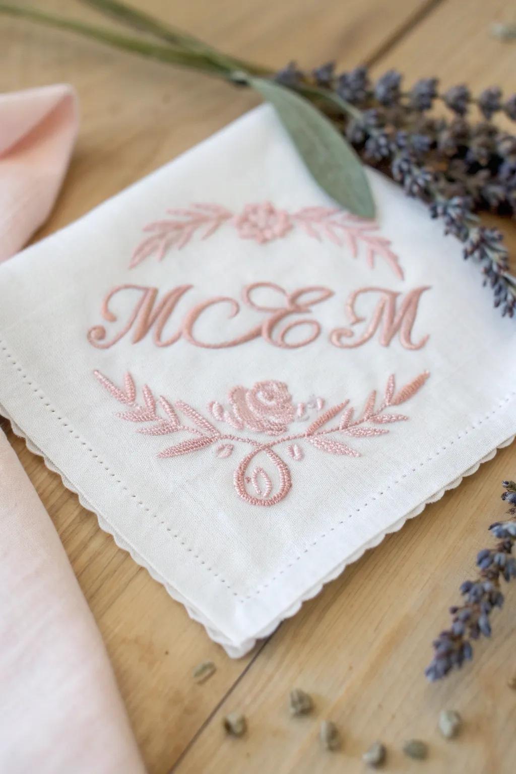 Add a refined touch to gifts and linens with personalized monogram embroidery.