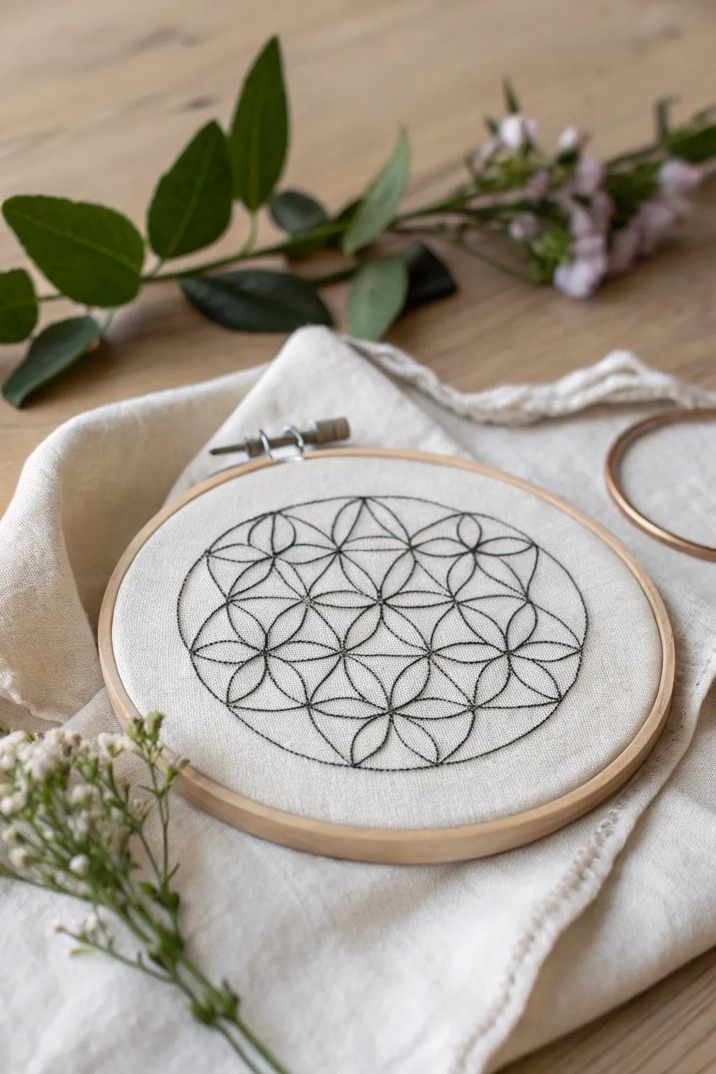 Achieve understated elegance with minimalist embroidery designs inspired by Scandinavian and Boho styles.