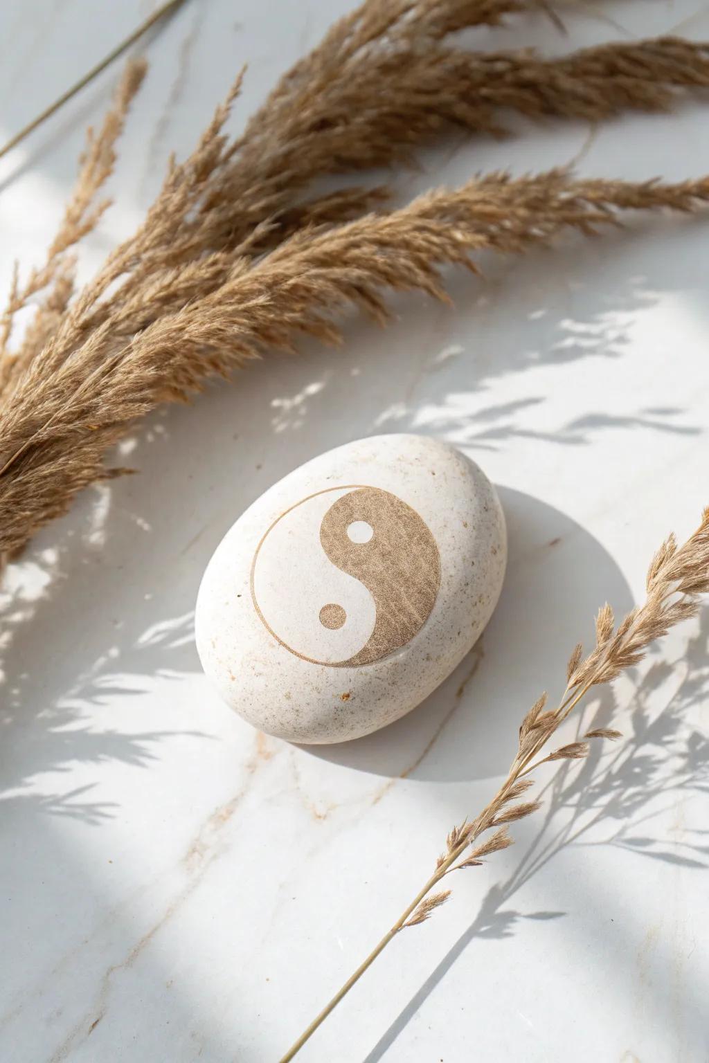 Create peaceful vibes with zen-inspired rock art for meditation spaces.
