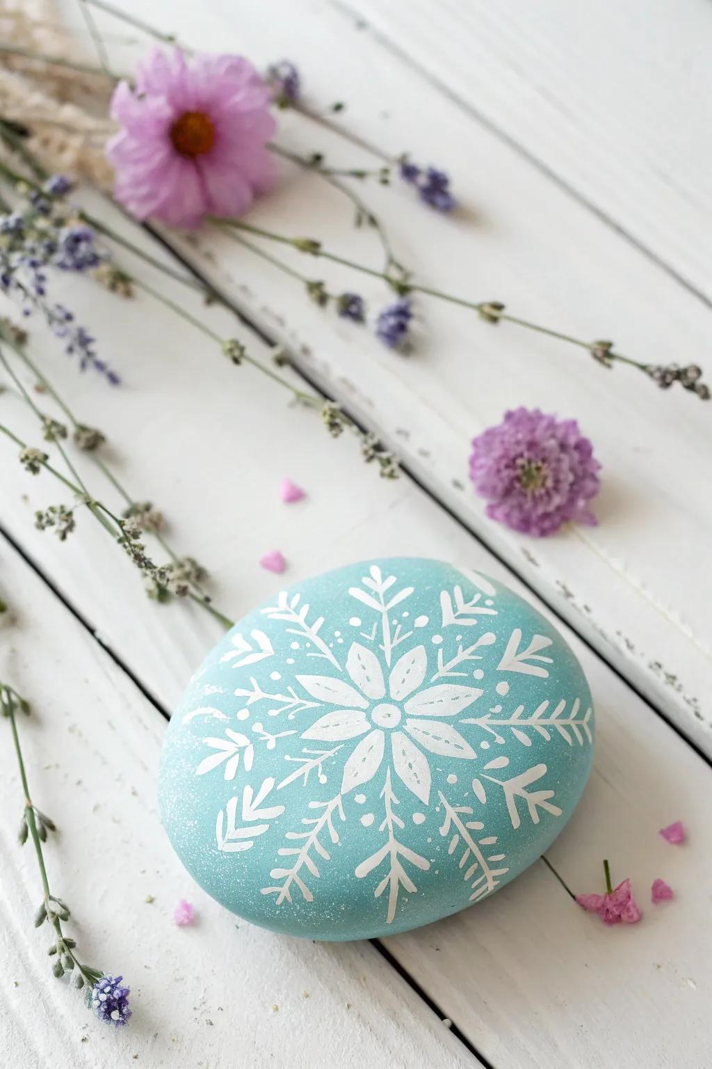 Celebrate the changing seasons with delicate hand-painted rock designs.