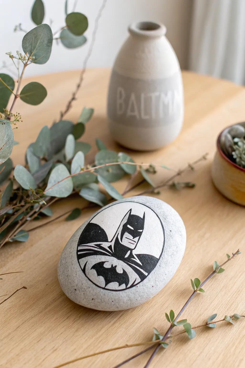 Celebrate your favorite pop culture icons with minimalist rock paintings.