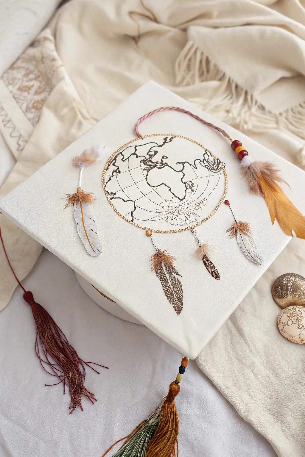 Set off on new adventures with a travel-inspired graduation cap design.