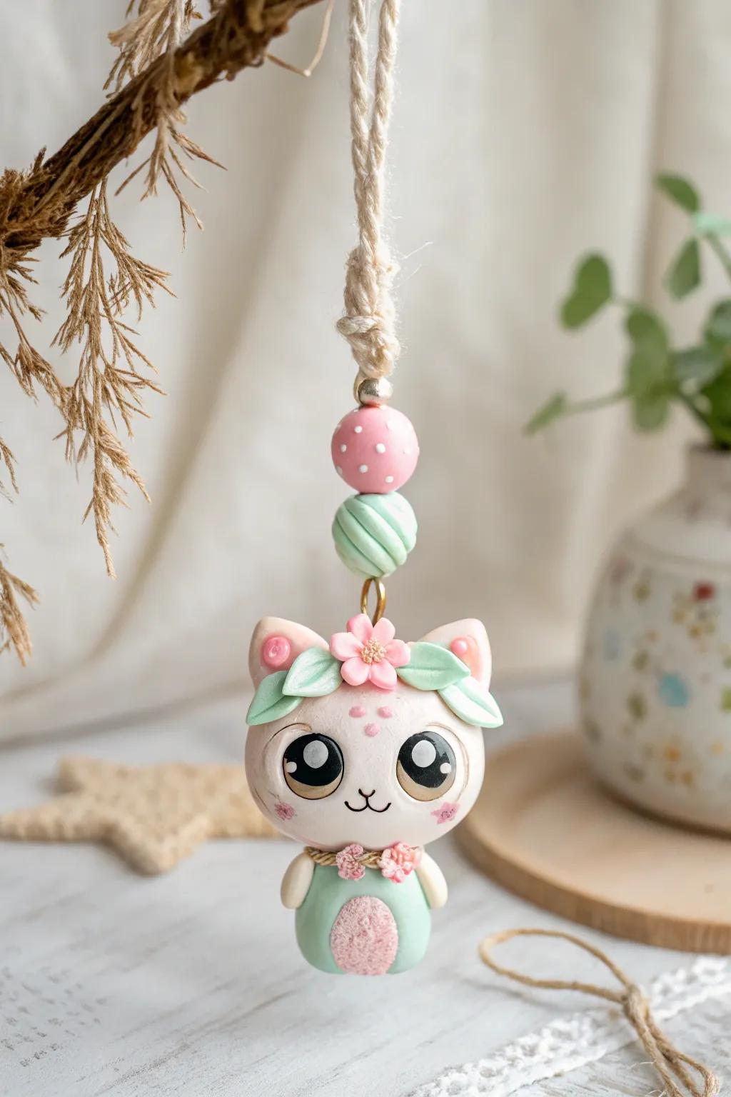 Enhance your living space with these playful kawaii clay charms, where simplicity meets elegance.