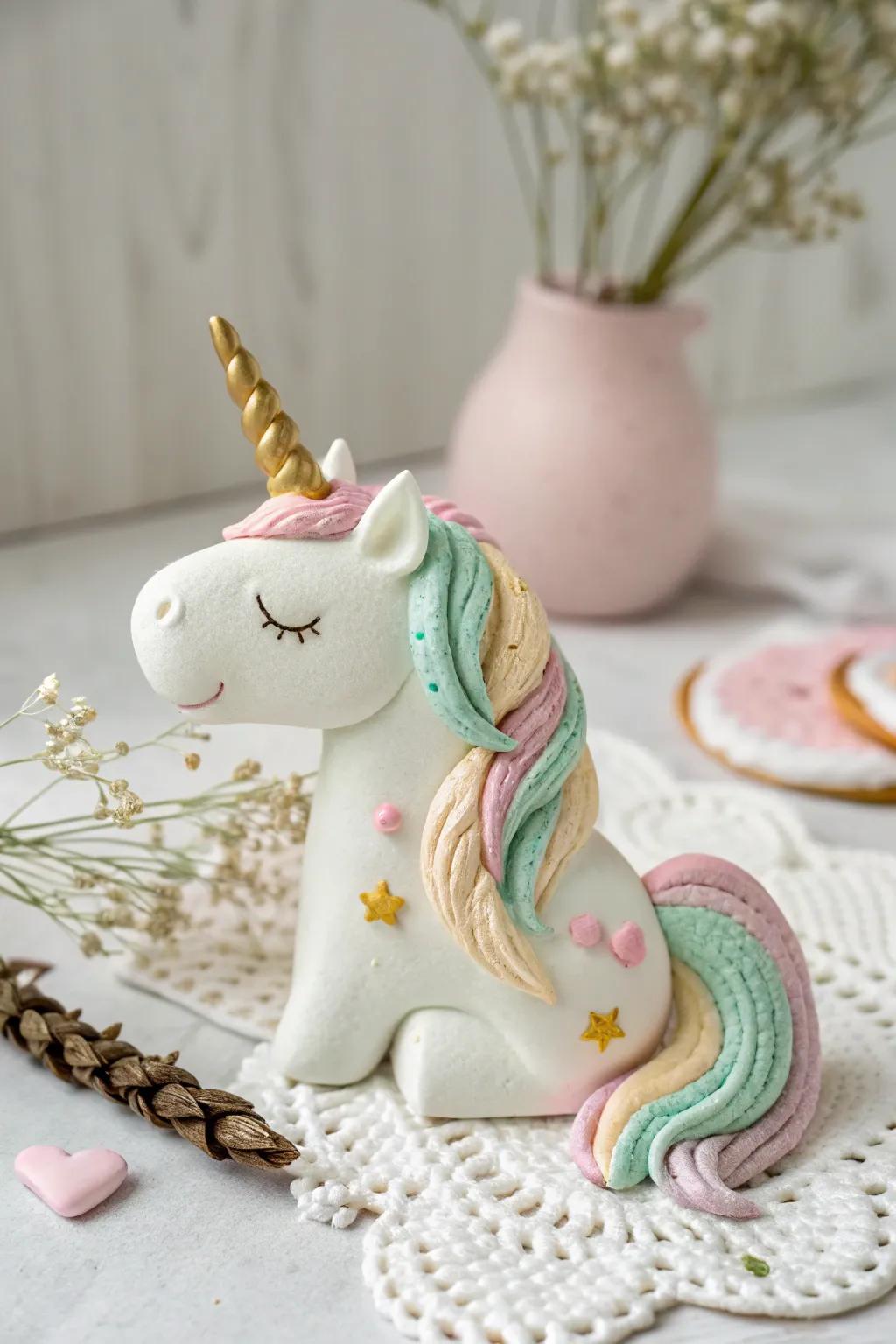 Infuse your space with magic through this charming unicorn figurine, blending fantasy and minimalist style.