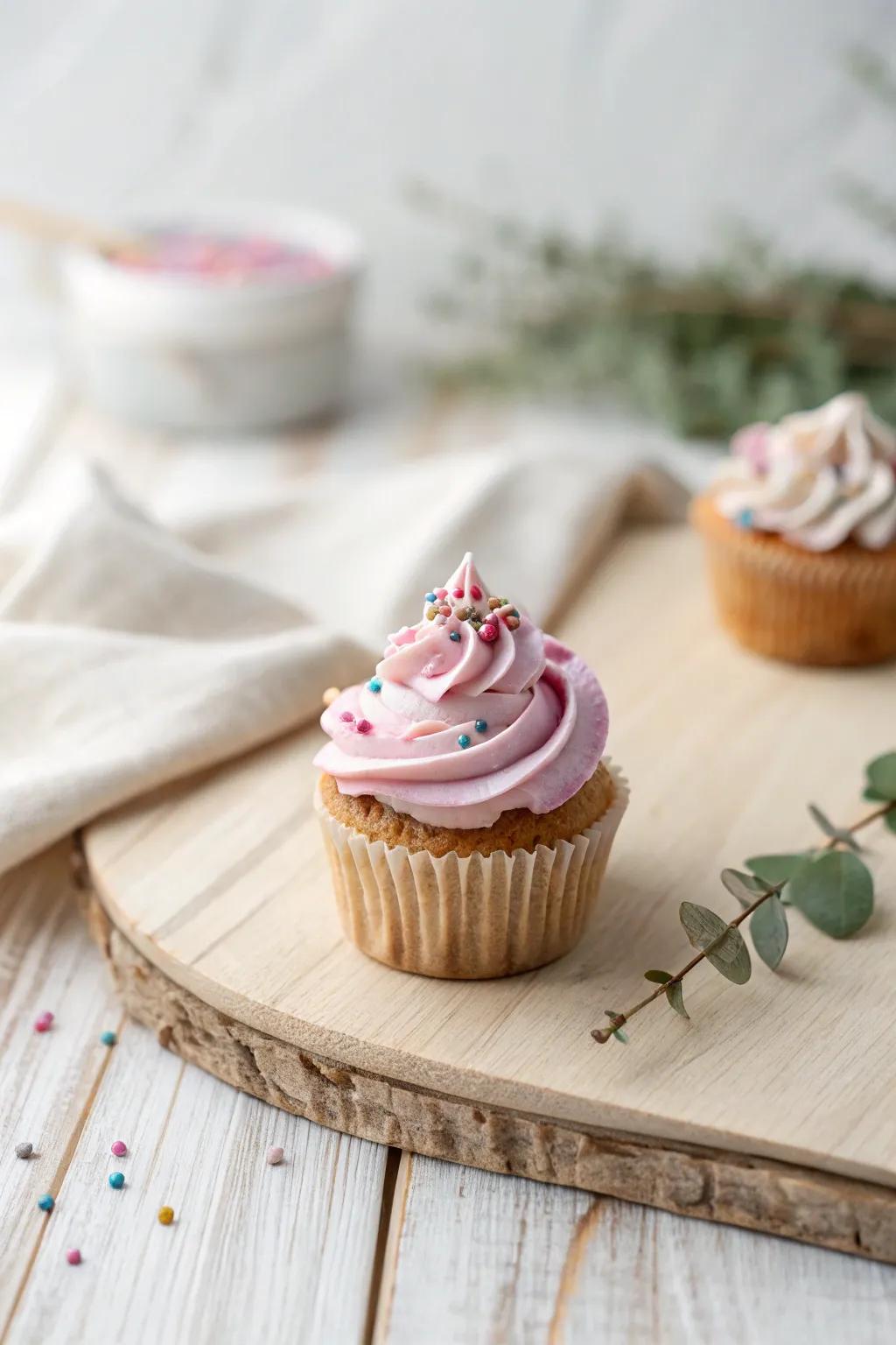 Sweet miniature cupcakes crafted from pastel air dry clay, a true delight for any crafter.