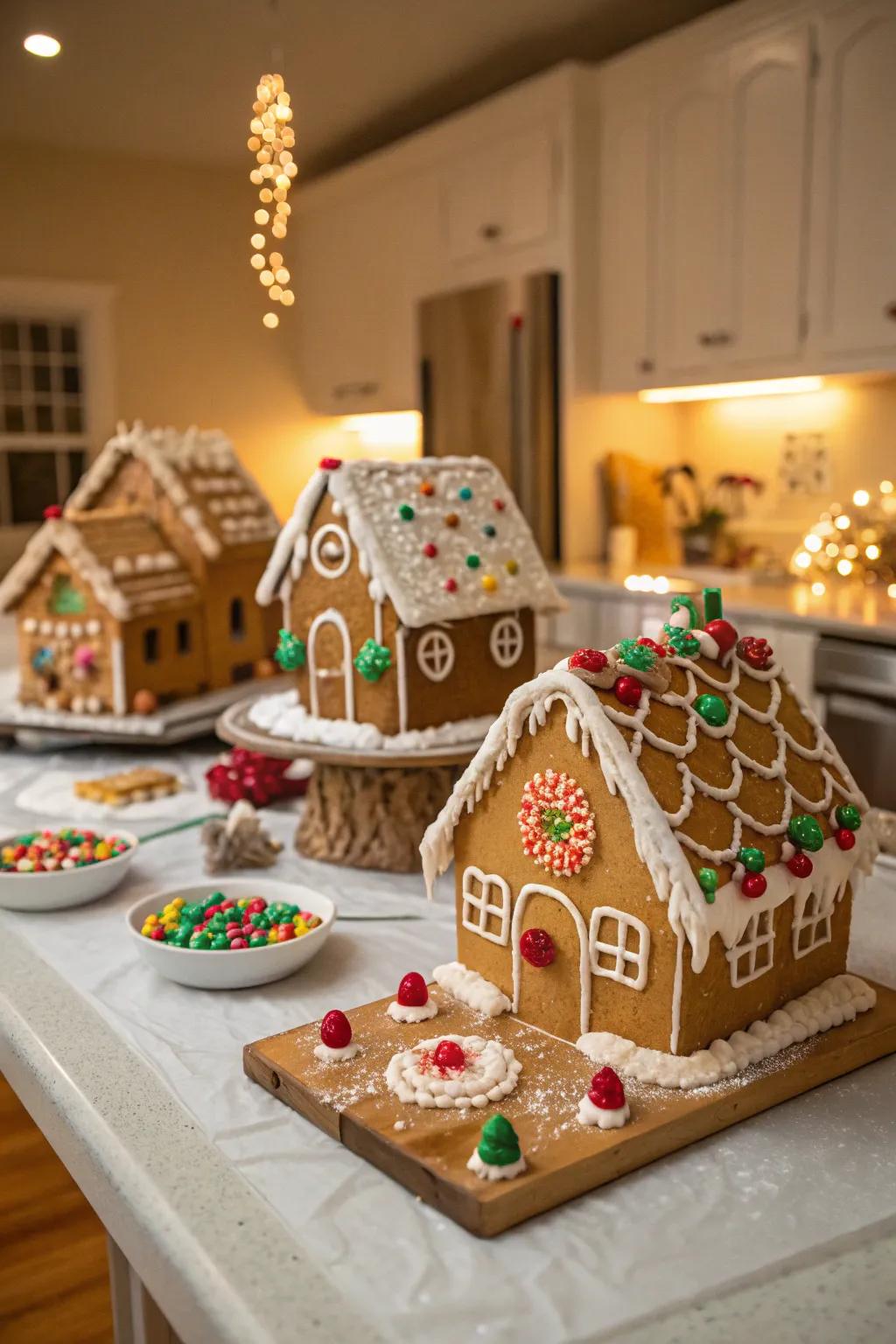 Design a sweet gingerbread house in a virtual contest.