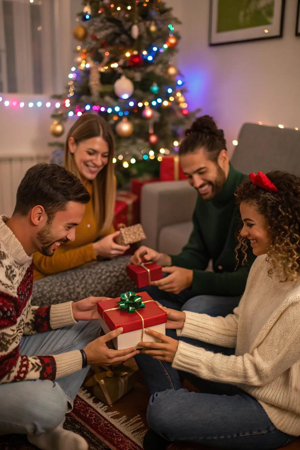 Share festive spirit with a Christmas ornament exchange.