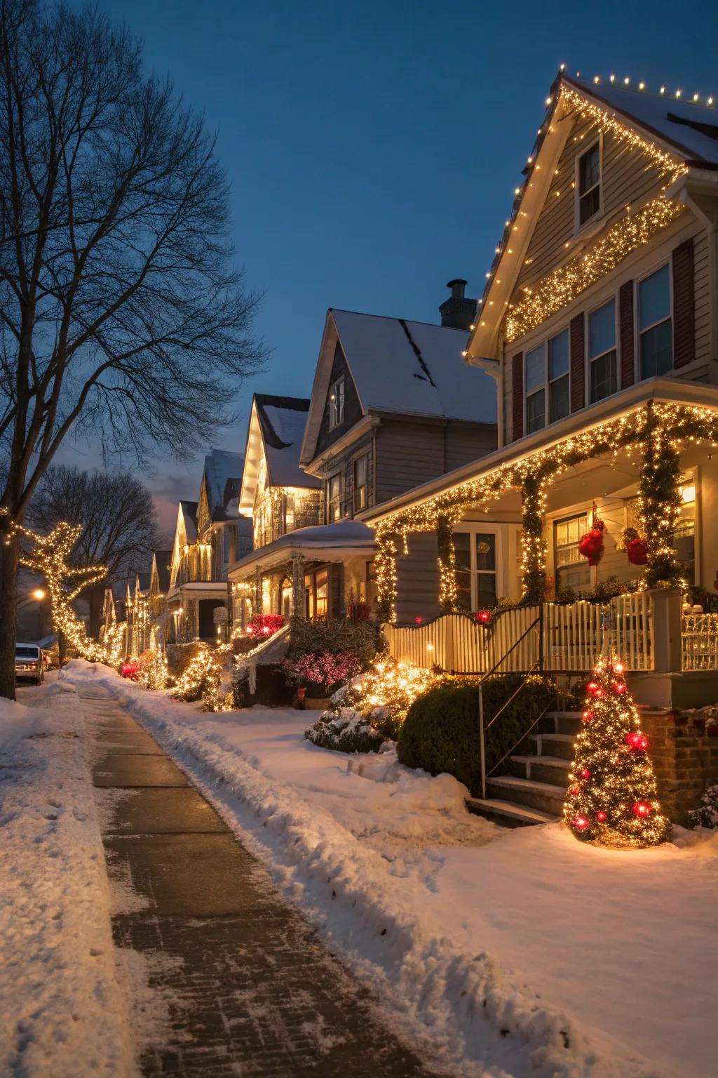 Light up the streets with a Christmas lights competition.