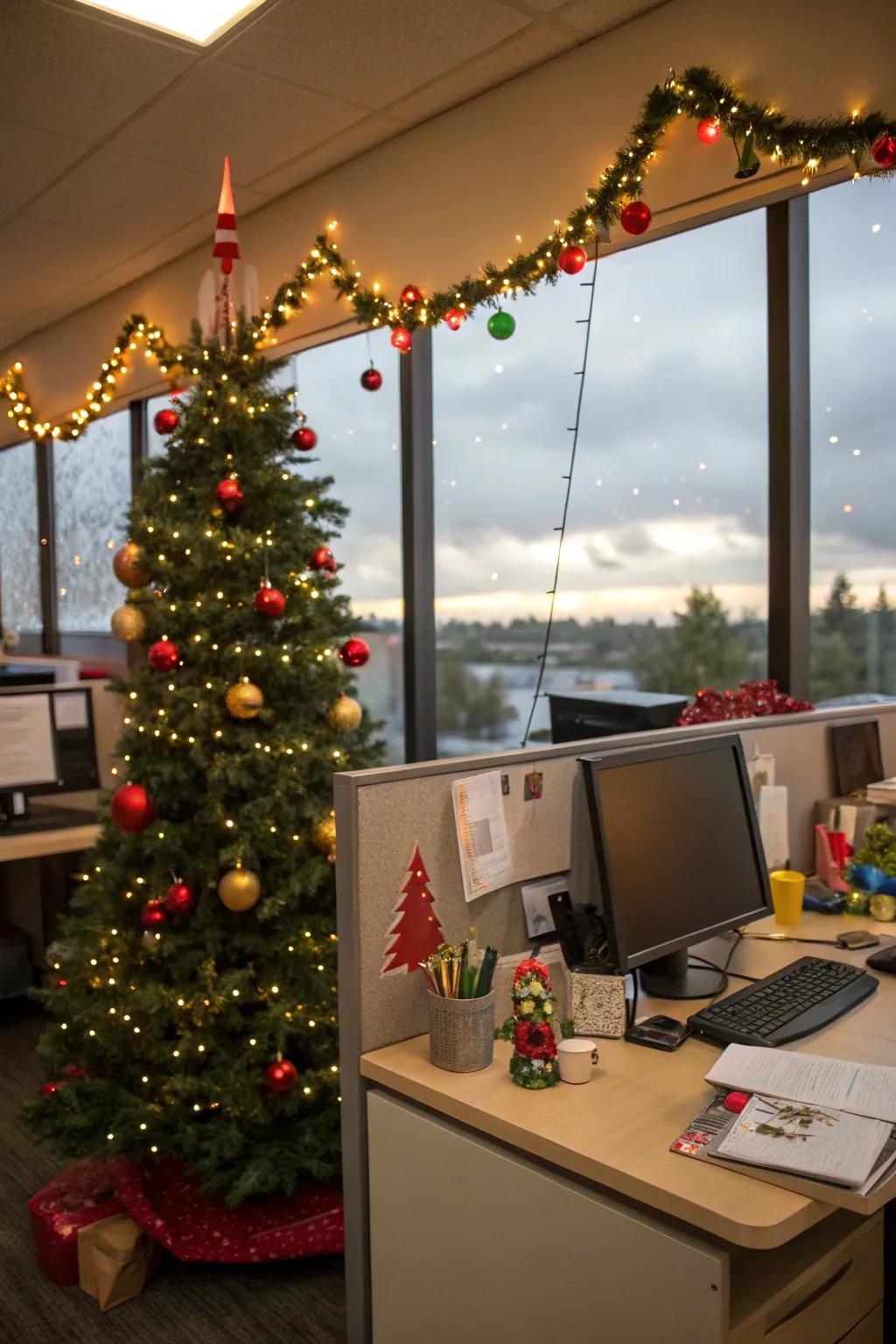 Transform your workspace with a festive decoration contest.
