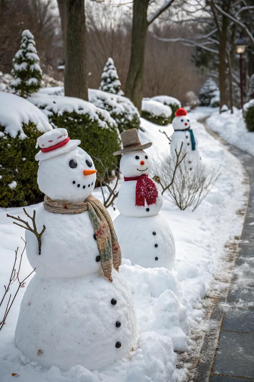 Celebrate winter with a snowman building contest.