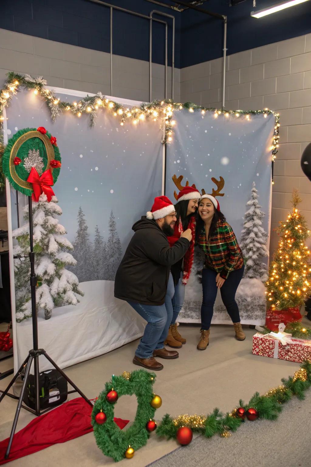 Create lasting memories with a festive photo booth.