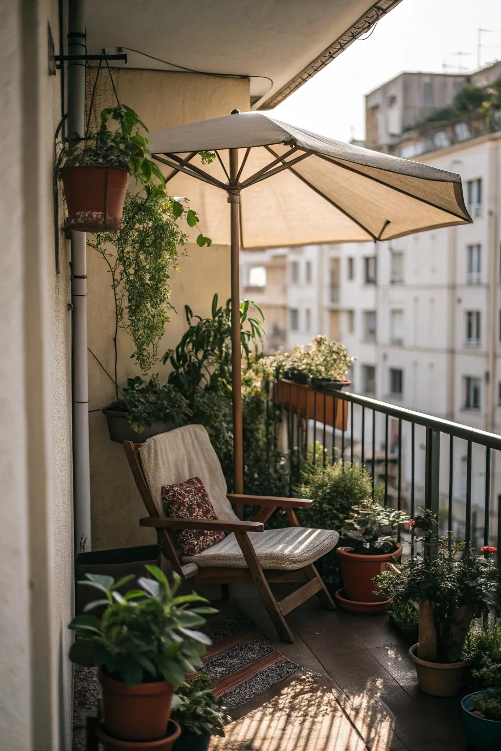 Sheltered nooks provide comfort and style.