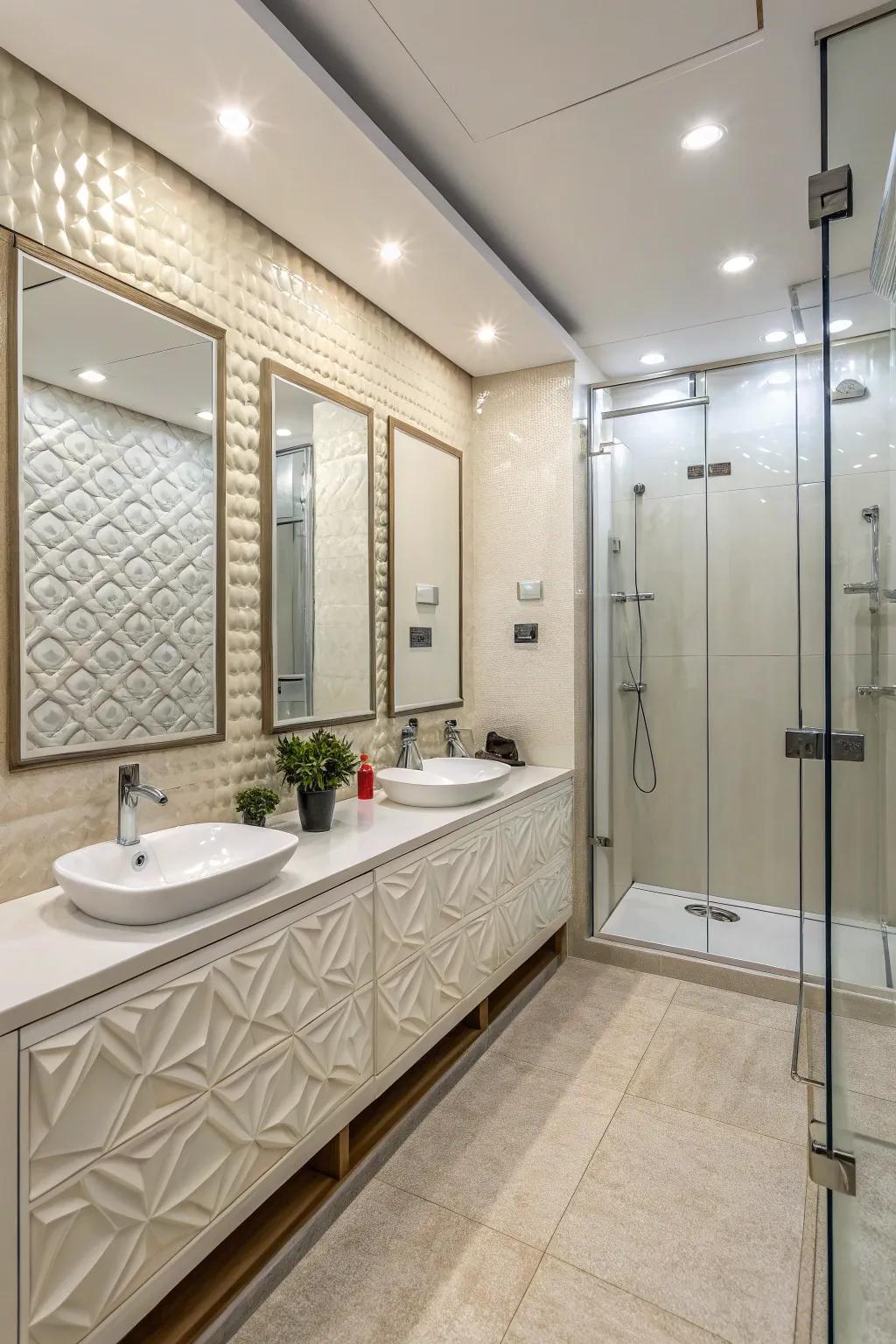 Plastic panels provide versatile and moisture-resistant options.