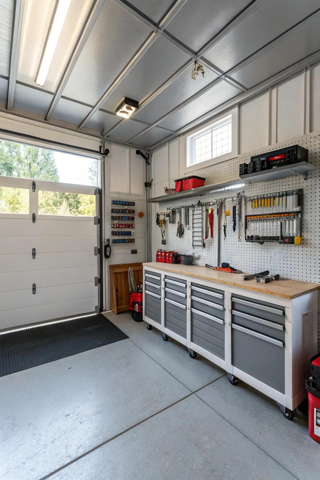 Fiberglass reinforced panels offer toughness and moisture resistance.