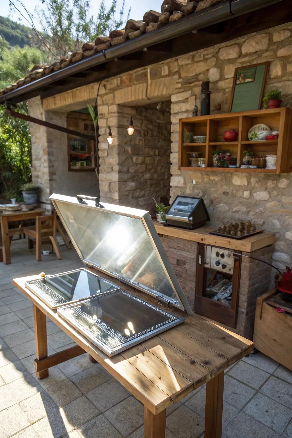 Solar ovens provide eco-conscious cooking by utilizing sunlight.