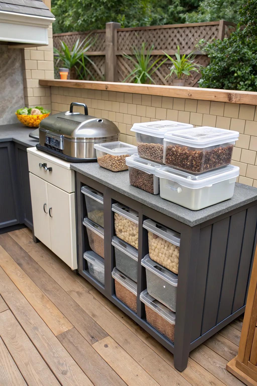 Wildlife-proof storage solutions keep your kitchen organized and safe.