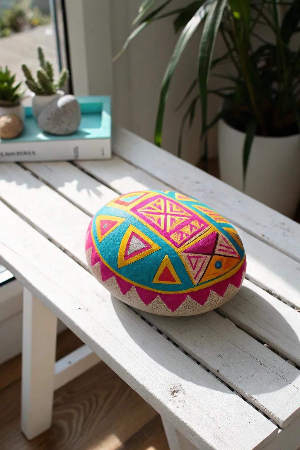 Celebrate Mother's Day with lively, colorful rock paintings that radiate joy and creativity.