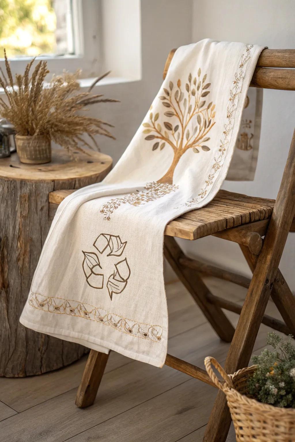 Eco-friendly embroidery promotes sustainability with style.